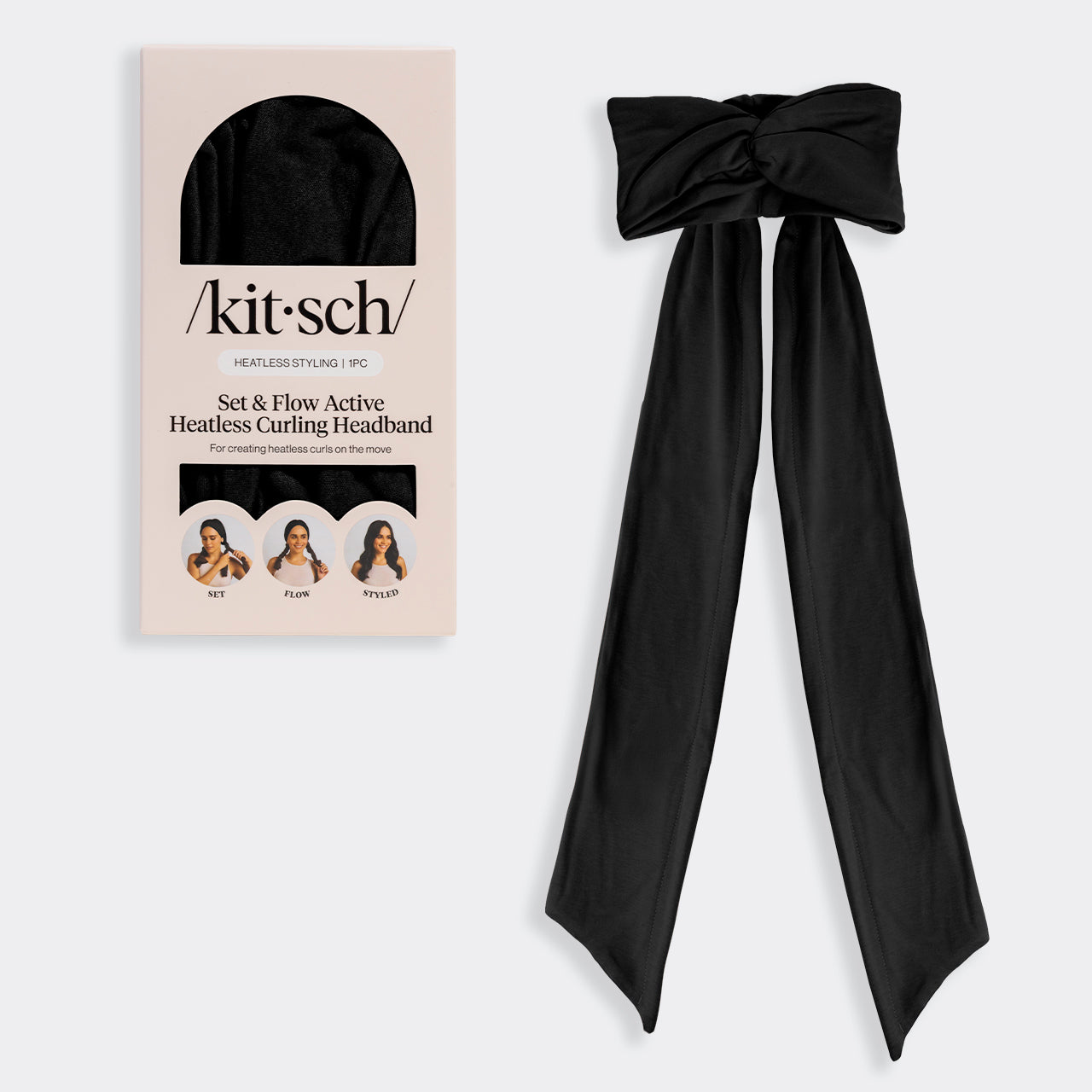 Black Set & Flow Active Curling Headband