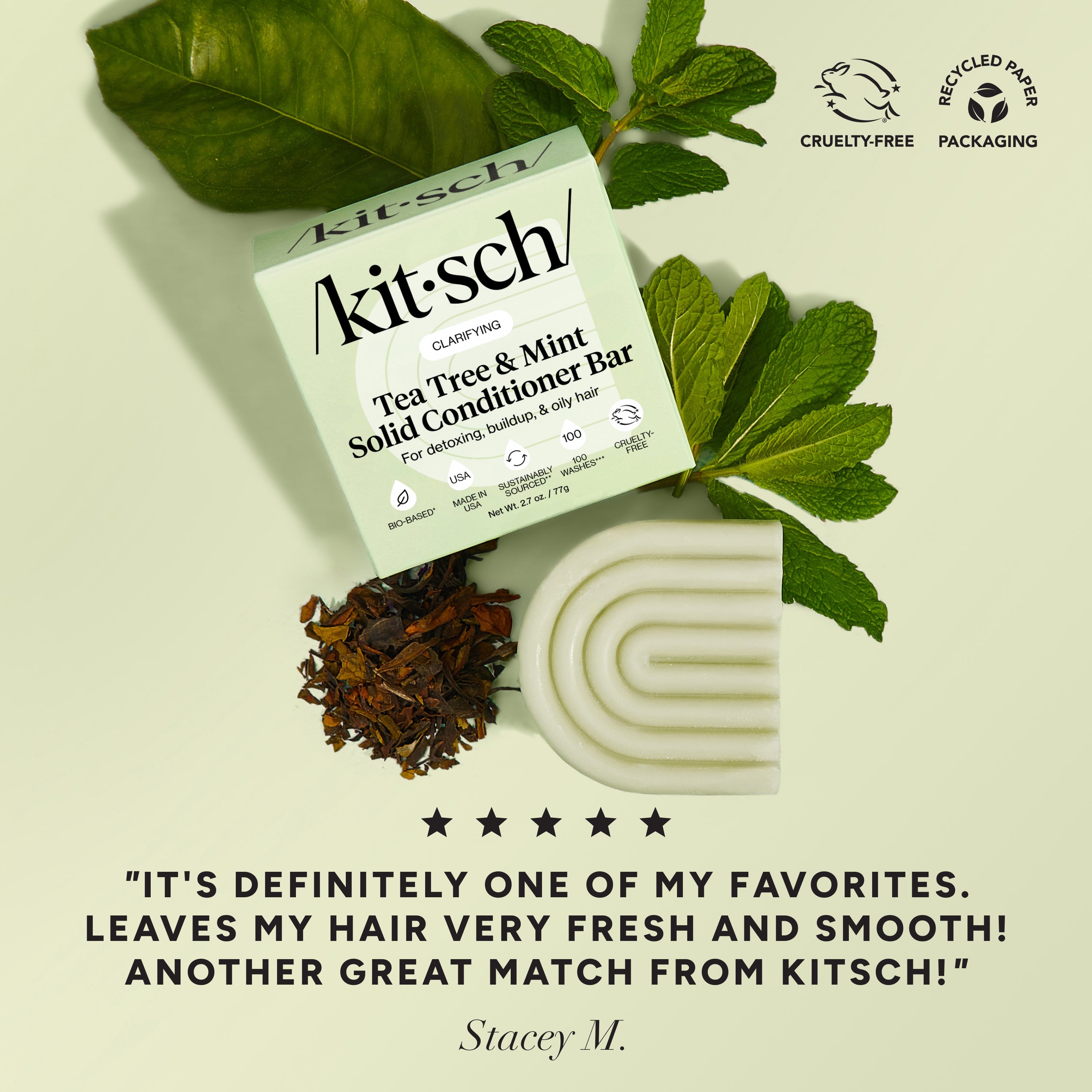 Tea Tree & Mint Clarifying Shampoo & Conditioner Bar Combo
