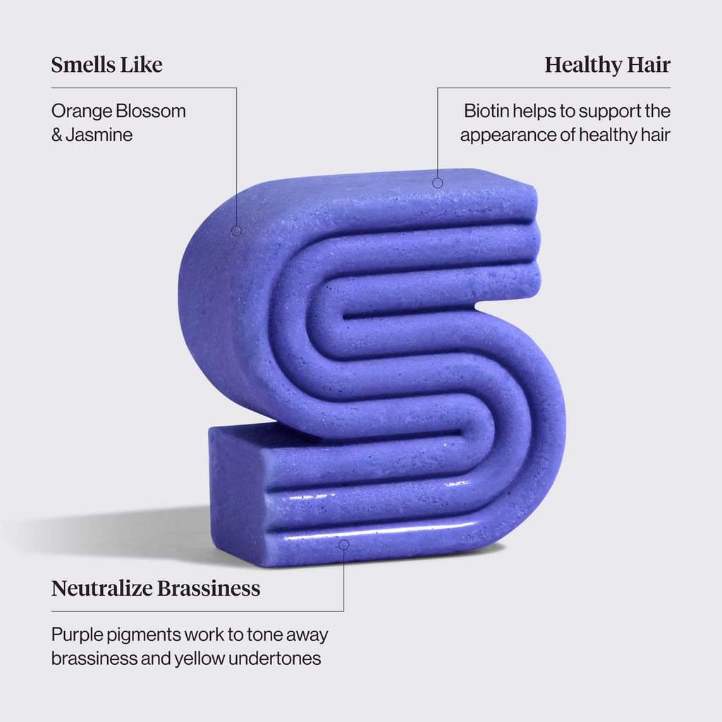 Purple Toning Shampoo Bar for Color Treated & Grey Hair