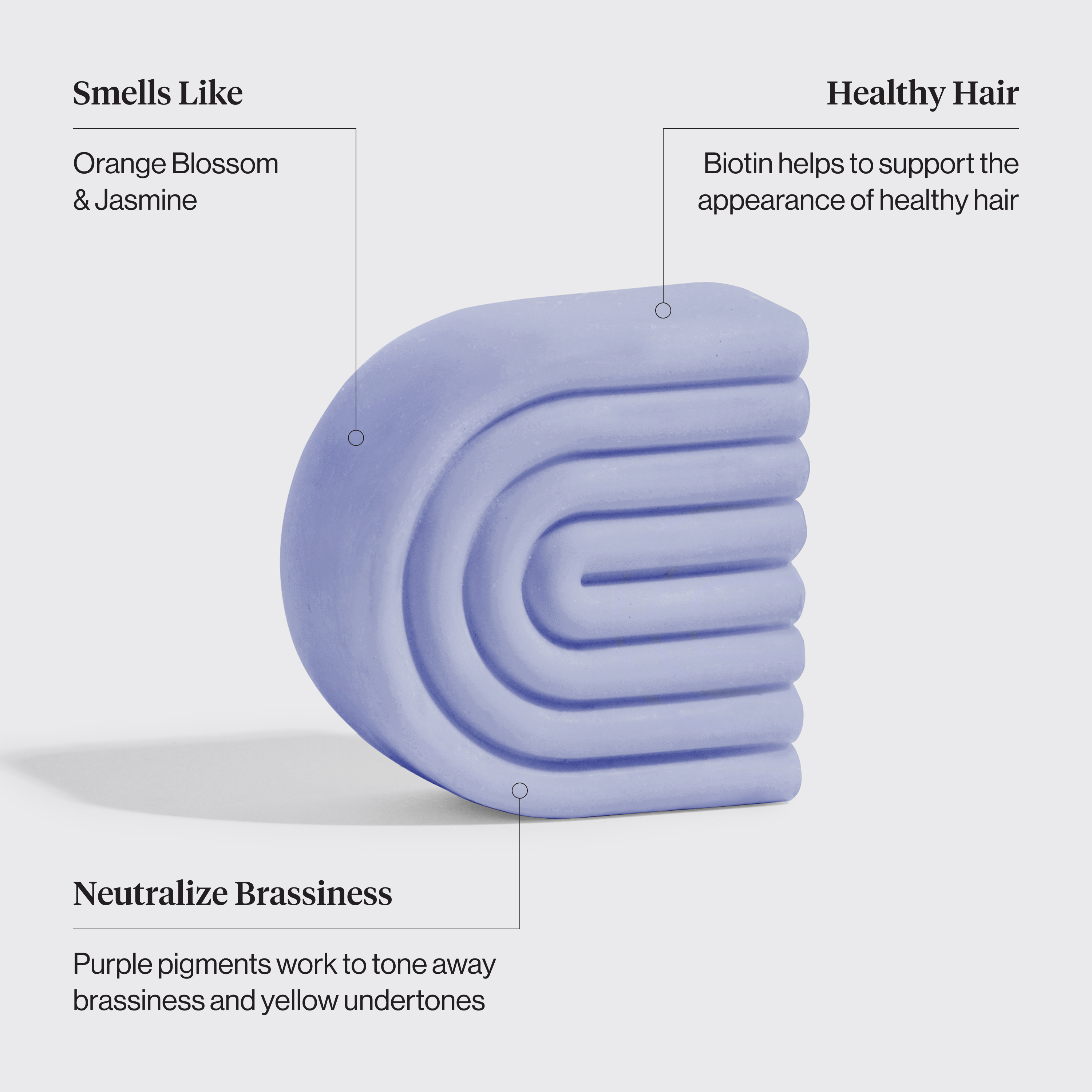 Purple Toning Conditioner Bar for Color-Treated & Grey Hair